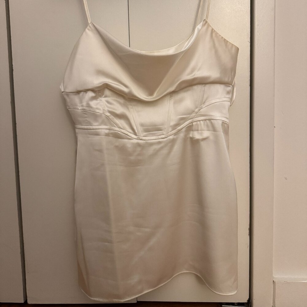 Zara White Corset Mini Dress (Extra Large)
